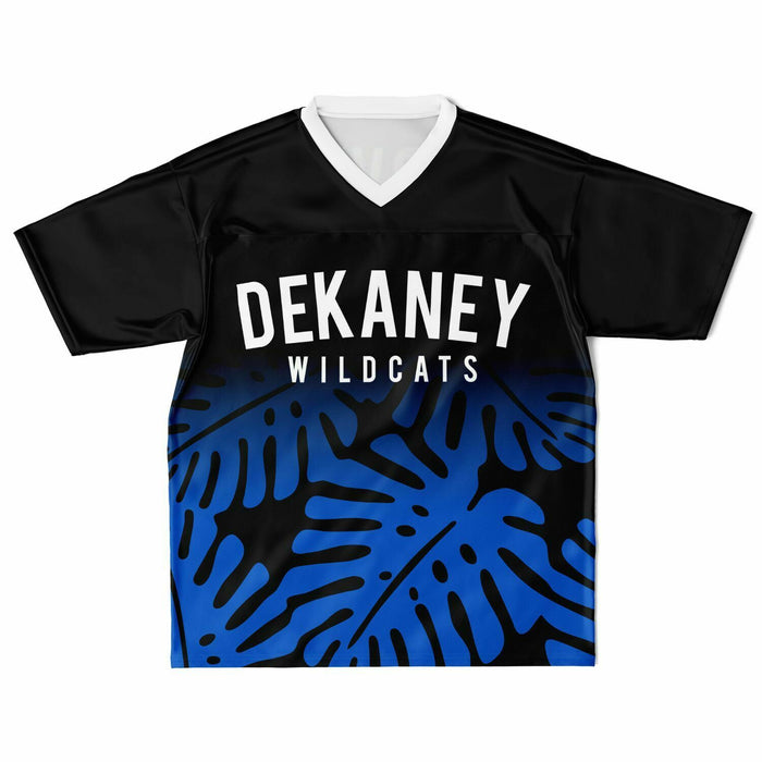 Dekaney Wildcats football jersey laying flat - front 