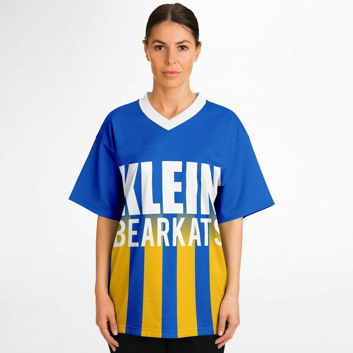 Women wearing Klein Bearkats football jersey