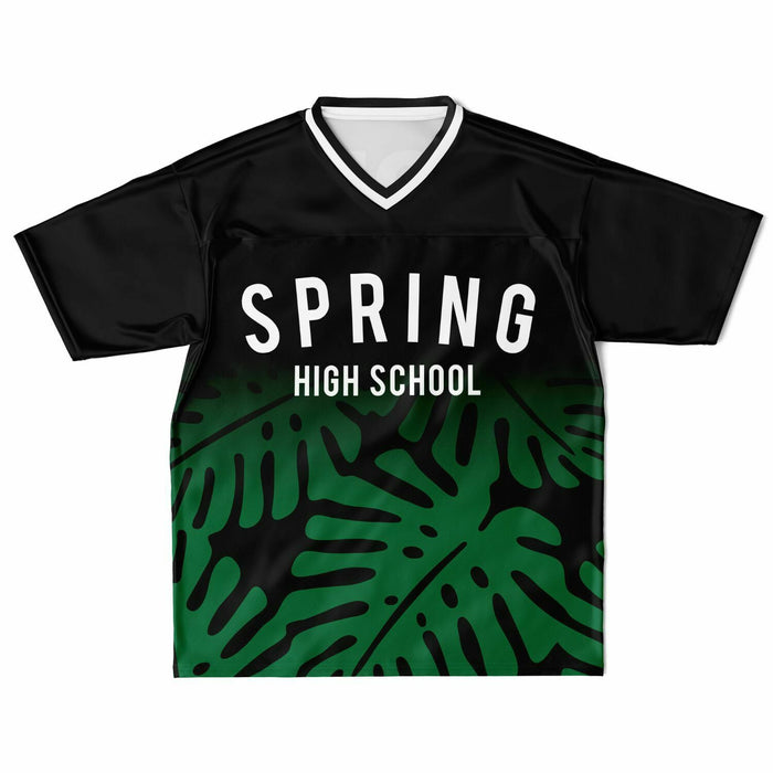 Spring Lions High School football jersey laying flat - front 