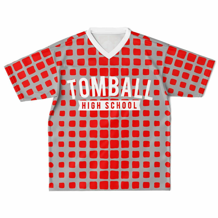 Tomball Cougars High School football jersey laying flat - front 