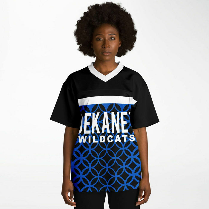Black woman wearing Dekaney Wildcats football Jersey