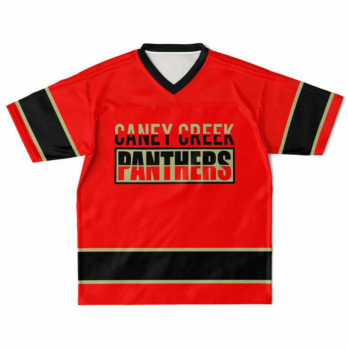 Caney Creek Panthers football jersey laying flat - front  13