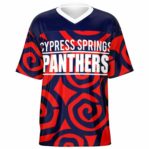 Cypress Springs Panthers football jersey -  ghost view - front