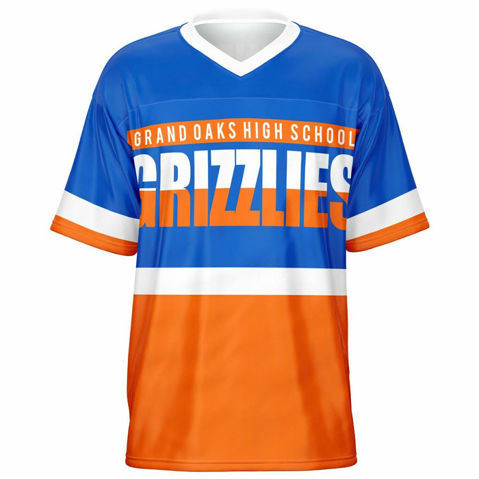 Grand Oaks Grizzlies football jersey -  ghost view - front