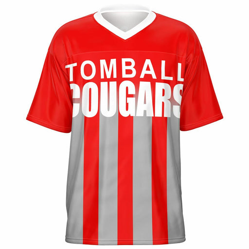 Tomball Cougars High School football jersey -  ghost view - front