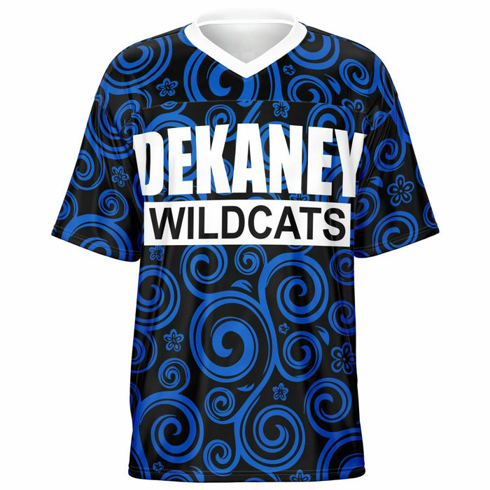 Dekaney Wildcats football jersey -  ghost view - front