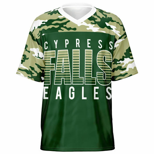 Cypress Falls Eagles football jersey -  ghost view - front 08