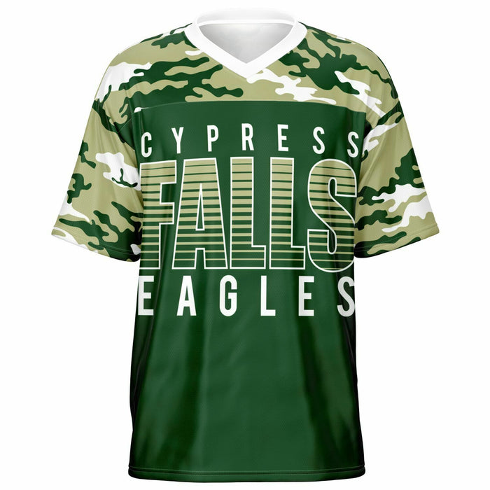 Cypress Falls Eagles football jersey -  ghost view - front 08