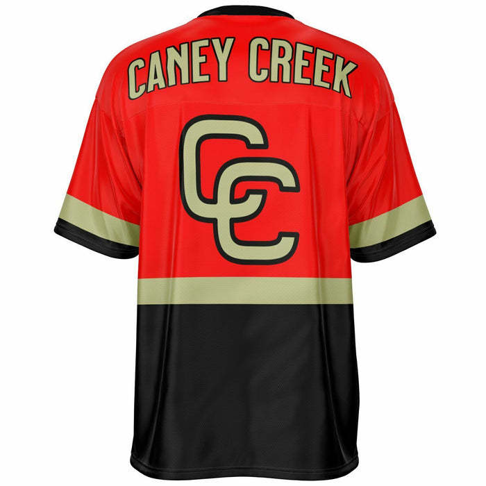 Caney Creek Panthers football jersey -  ghost view - back 10