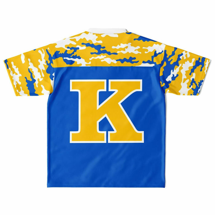 Klein Bearkats football jersey laying flat - back