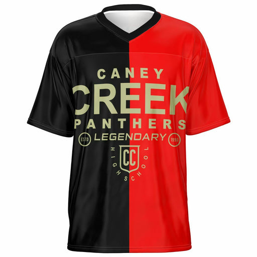 Caney Creek Panthers football jersey -  ghost view - front 04