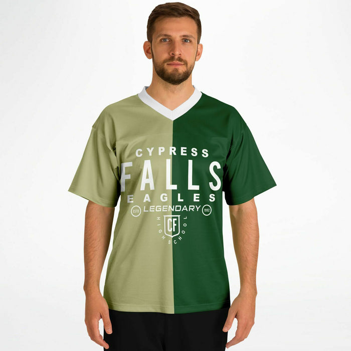 Man wearing Cypress Falls Eagles football jersey 04