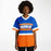 Black woman wearing Grand Oaks Grizzlies football Jersey