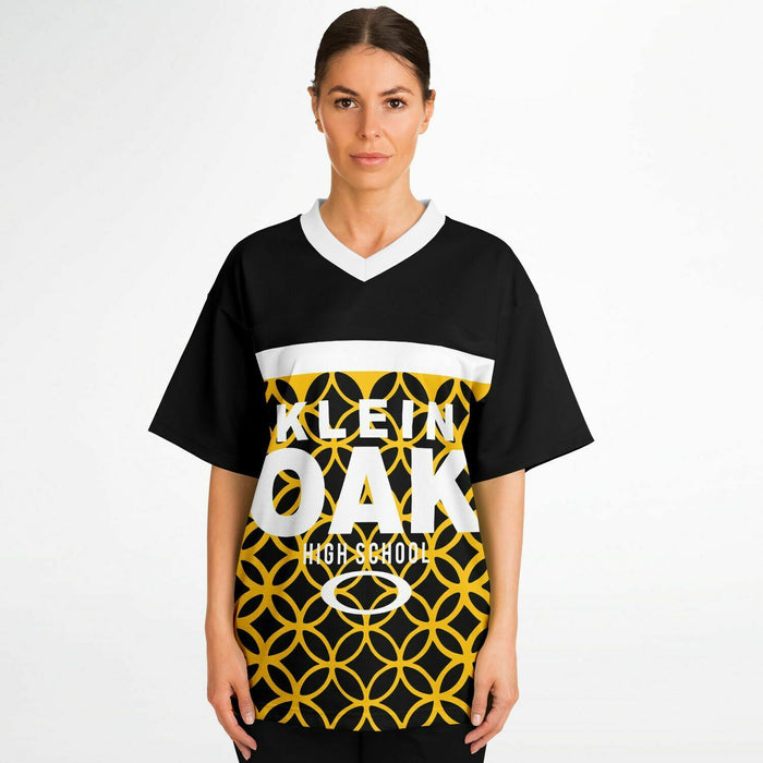 Women wearing Klein Oak Panthers football jersey