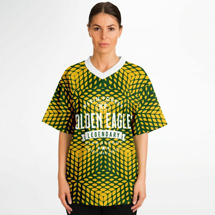 Women wearing Klein Forest Eagles football jersey