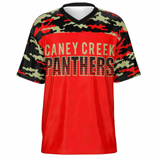 Caney Creek Panthers football jersey -  ghost view - front 08