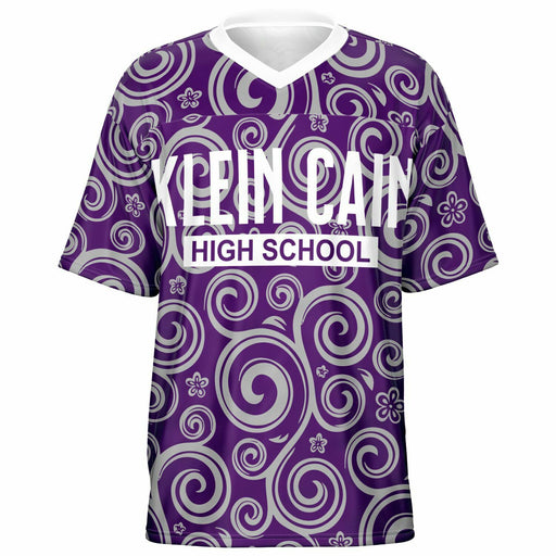 Klein Cain Hurricanes football jersey -  ghost view - front