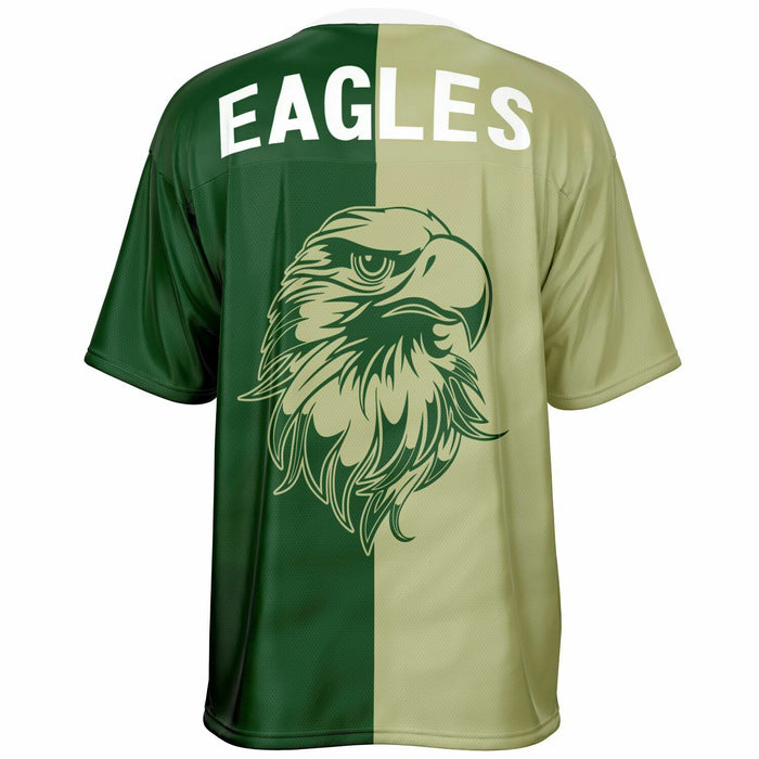 Cypress Falls Eagles football jersey -  ghost view - back 04