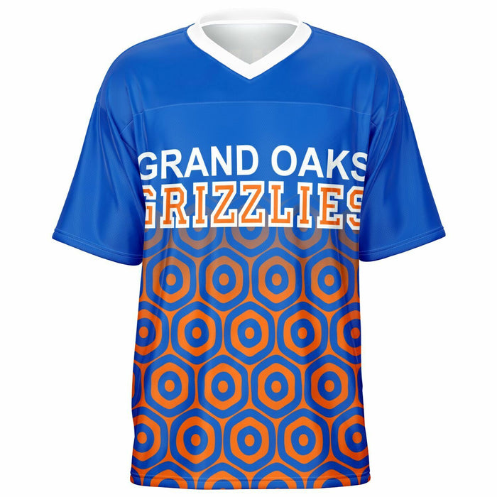 Grand Oaks Grizzlies football jersey -  ghost view - front