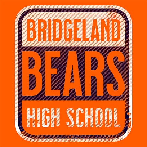 Bridgeland High School Bears Orange Garment Design 01