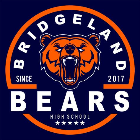 Bridgeland High School Bears Navy Garment Design 04