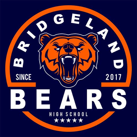 Bridgeland Bears Premium Navy Hoodie - Design 04