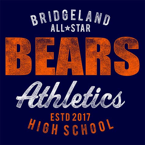 Bridgeland High School Bears Navy Garment Design 34