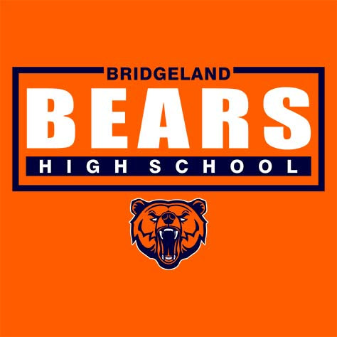 Bridgeland High School Bears Orange Garment Design 49