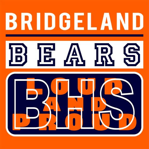 Bridgeland High School Bears Orange Garment Design 86