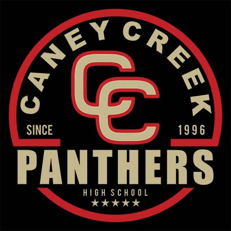 Caney Creek Panthers Premium Black Hoodie - Design 04