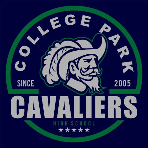 College Park Cavaliers Premium Navy T-shirt - Design 04