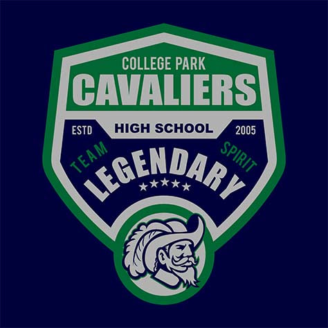 College Park Cavaliers Premium Navy Hoodie - Design 14