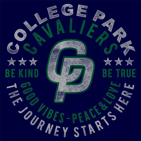 College Park Cavaliers Premium Navy T-shirt - Design 16