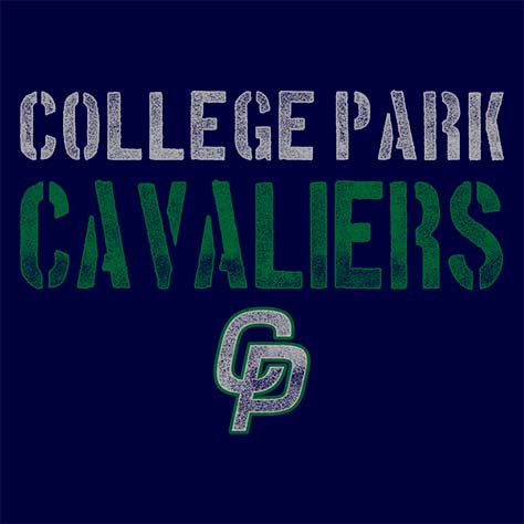 College Park Cavaliers Premium Navy T-shirt - Design 17