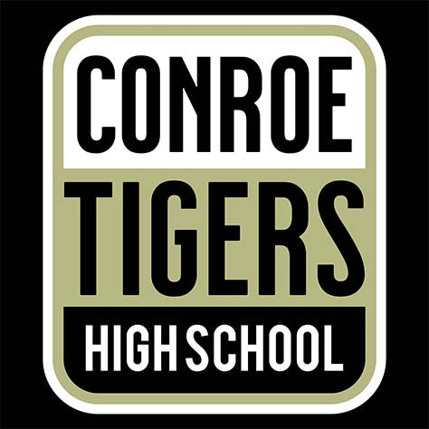 Conroe Tigers Premium Black T-shirt - Design 01