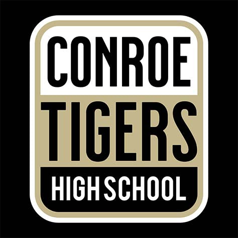 Conroe Tigers Premium Black Hoodie - Design 01