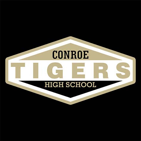 Conroe Tigers Premium Black Hoodie - Design 09