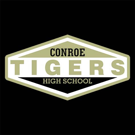 Conroe Tigers Premium Black T-shirt - Design 09