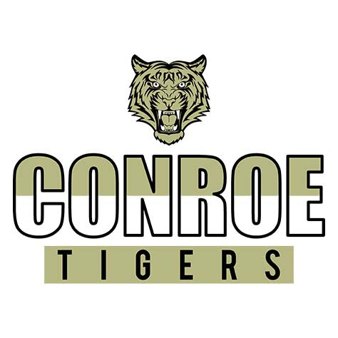 Conroe Tigers Premium White T-shirt - Design 23