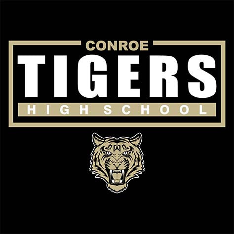 Conroe Tigers Premium Black Hoodie - Design 31