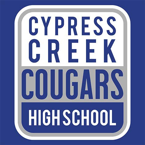 Cypress Creek Cougars Premium Royal Blue Hoodie - Design 01