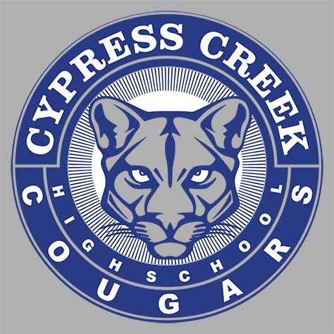 Cypress Creek Cougars Premium Grey Hoodie - Design 02