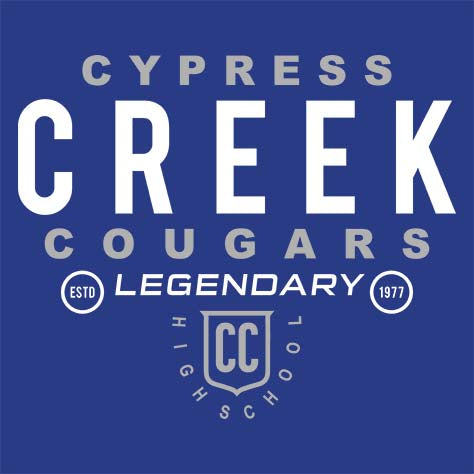 Cypress Creek Cougars Premium Royal T-shirt - Design 03