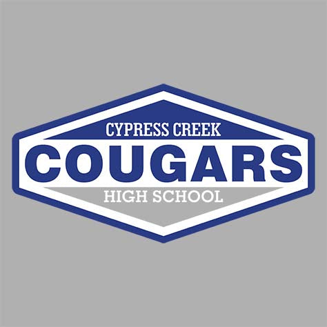 Cypress Creek Cougars Premium Silver T-shirt - Design 09