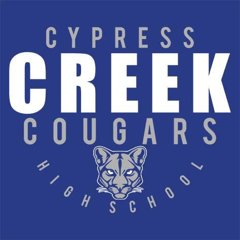 Cypress Creek Cougars Premium Royal T-shirt - Design 12