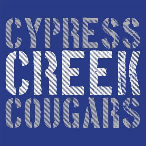 Cypress Creek Cougars Premium Royal T-shirt - Design 17