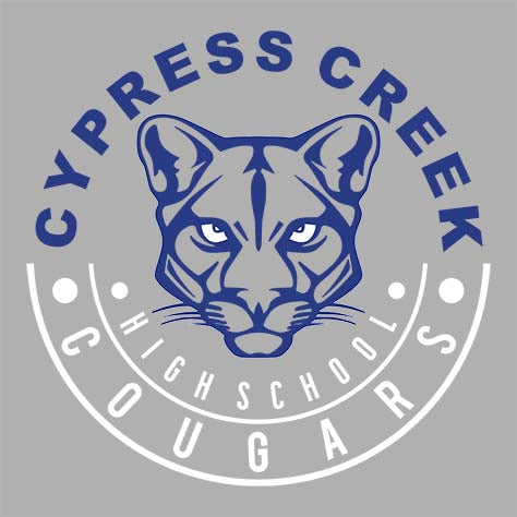 Cypress Creek Cougars Premium Grey Hoodie - Design 19