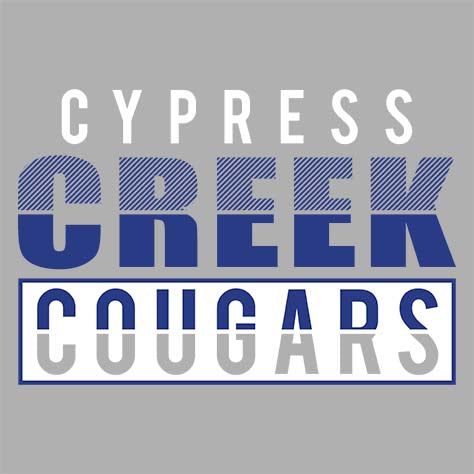 Cypress Creek High School Cougars Sports Grey Garment Design 31