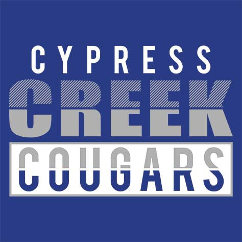 Cypress Creek High School Cougars Royal Blue Garment Design 31
