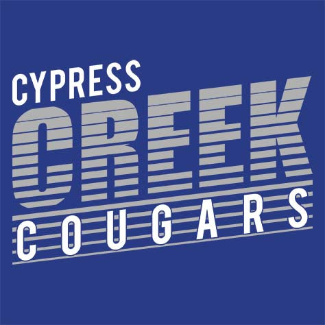 Cypress Creek High School Cougars Royal Blue Garment Design 32